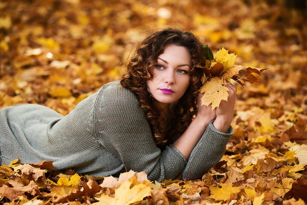 jesienna sesja portretowa kobieca